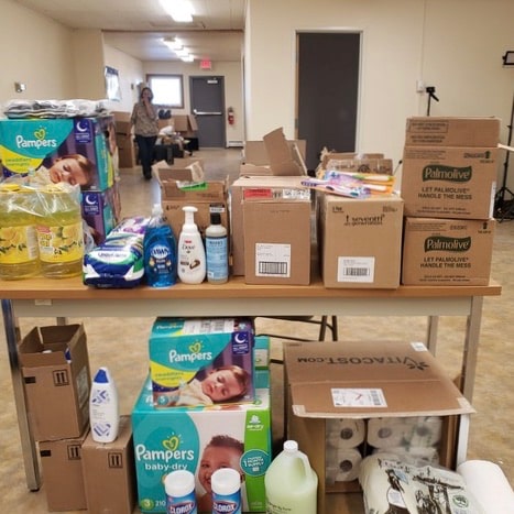 Linked image: Donations sent to Alaska by the COVID19 working group and colleagues. Link will take you to the full story.