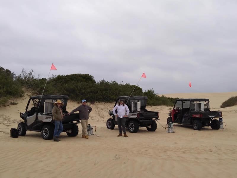 Researchers measure dust emissions at Oceano Dunes.
