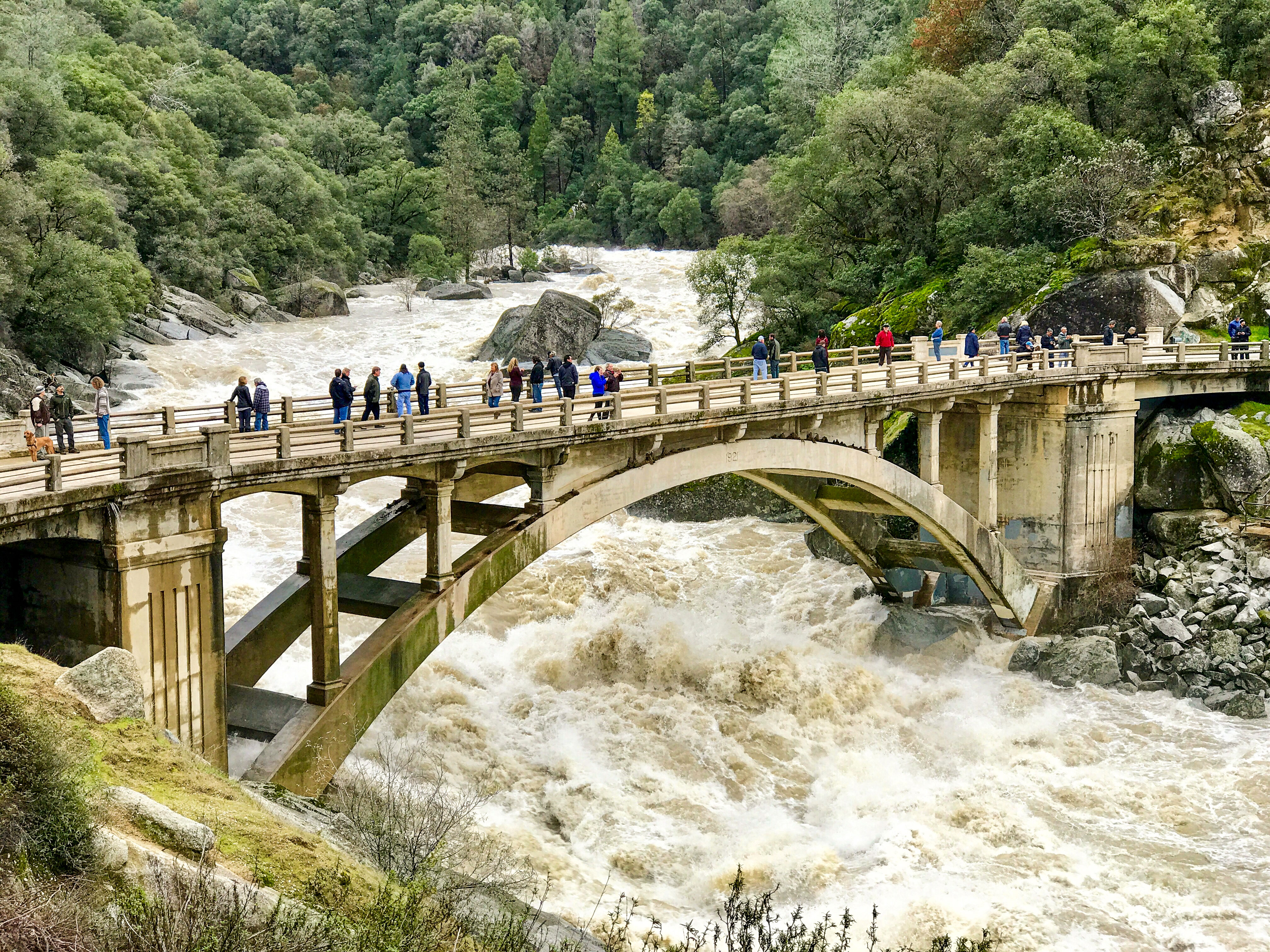 flooding along the South Fork of the Yuba River in California