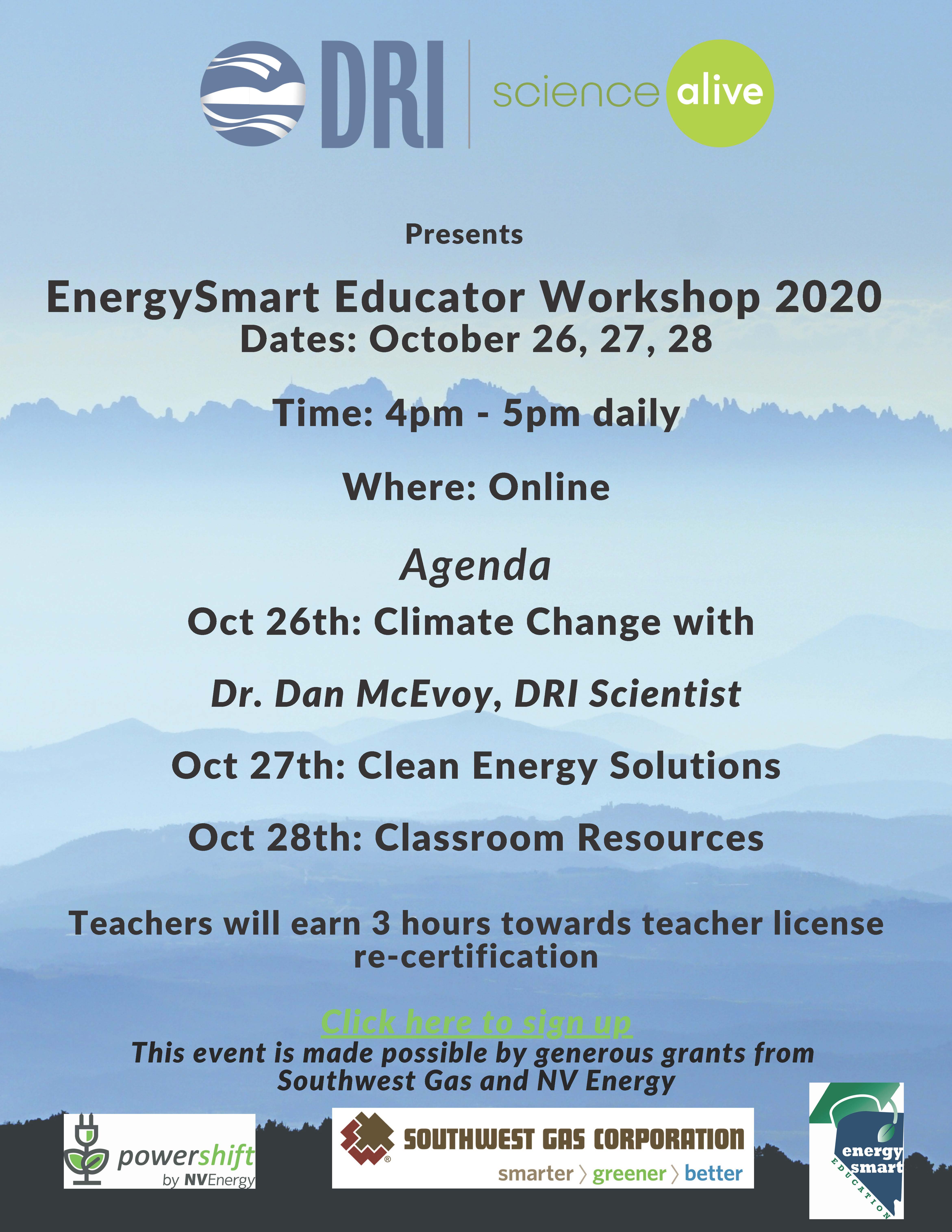 EnergySmart Educator Workshop Flyer