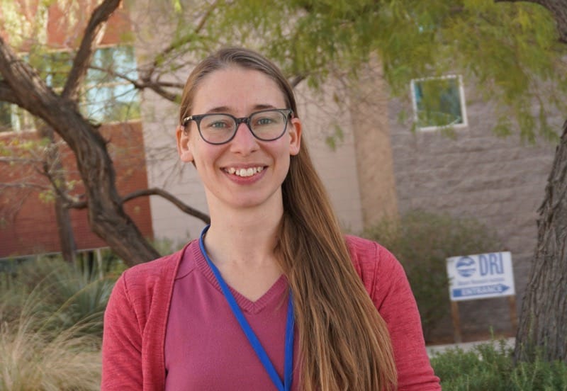Brittany Kruger, Ph.D., is a staff research science of geobiology at the Desert Research Institute in Las Vegas. Credit: DRI.