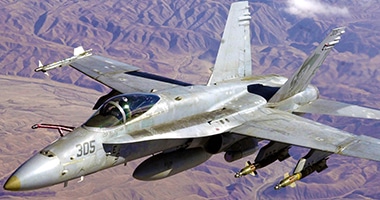 naval jet in the air