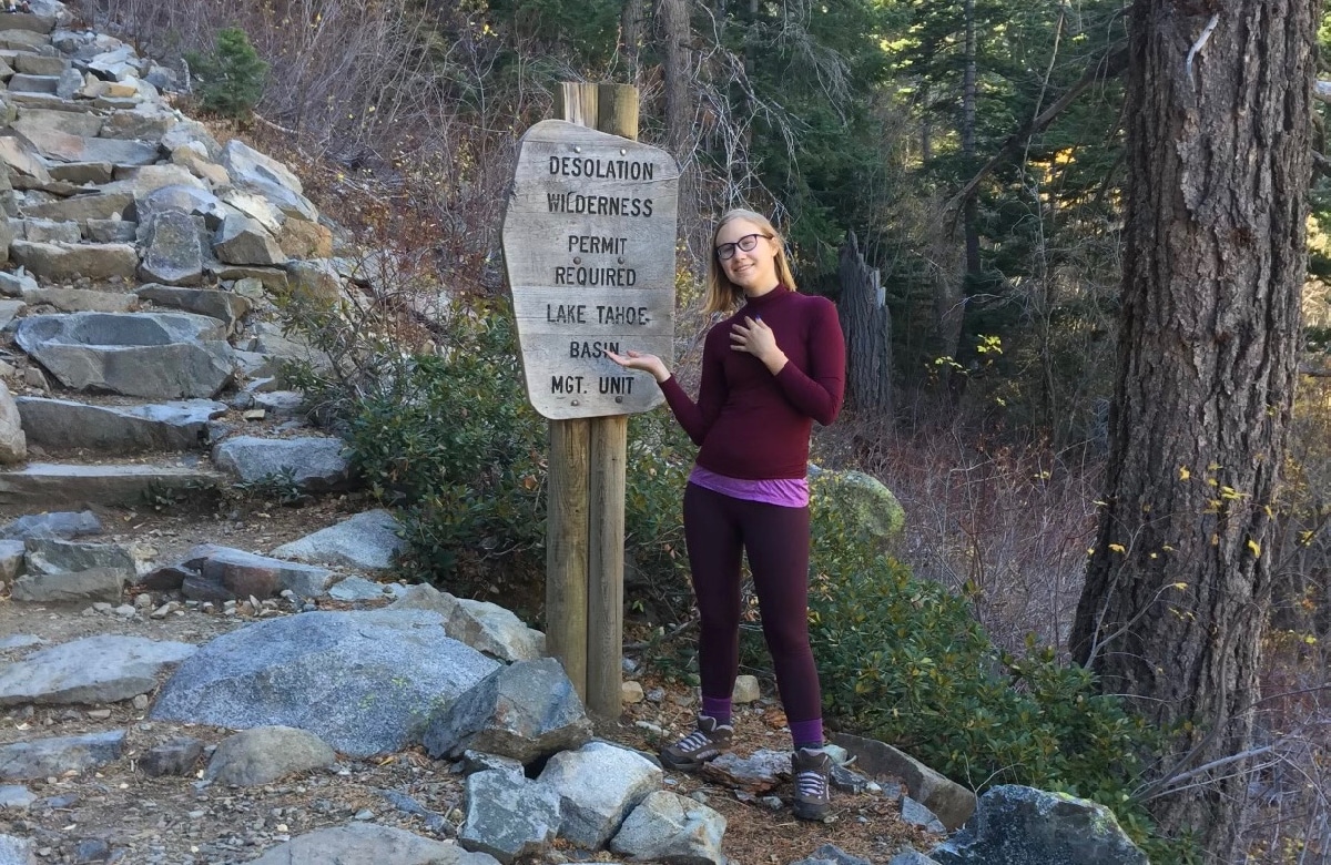 In her free time, Natasha enjoys hiking and being outside in beautiful areas like the Desolation Wilderness in California.