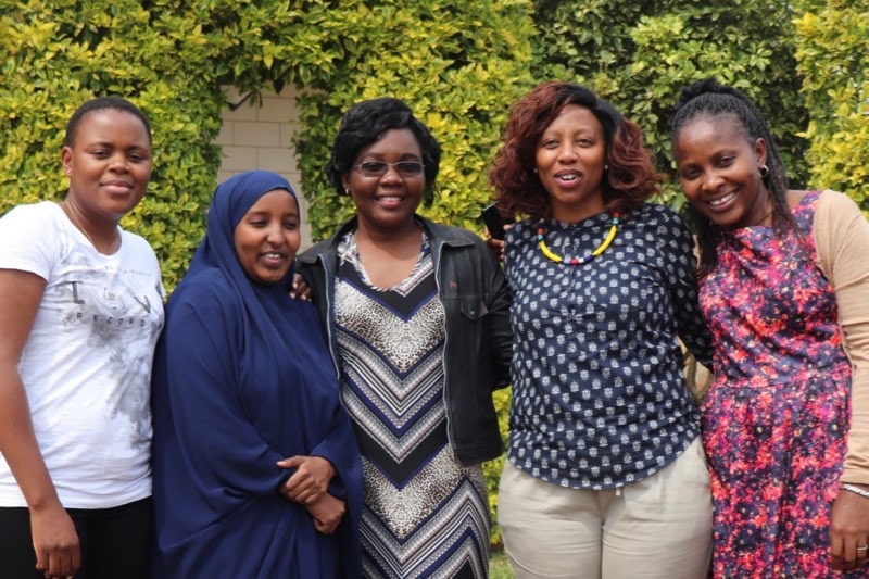 Five women are enrolled in the 2018 cohort of the WASH Capacity Building Program, receiving training that will help them become leaders in the WASH sector. Credit: Braimah Apambire/DRI.