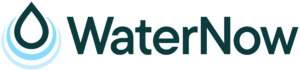 WaterNow logo with a water drop.
