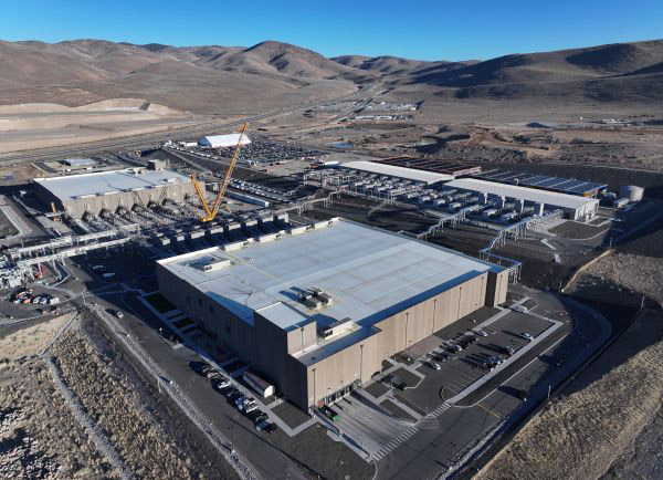 Aerial view of a data center