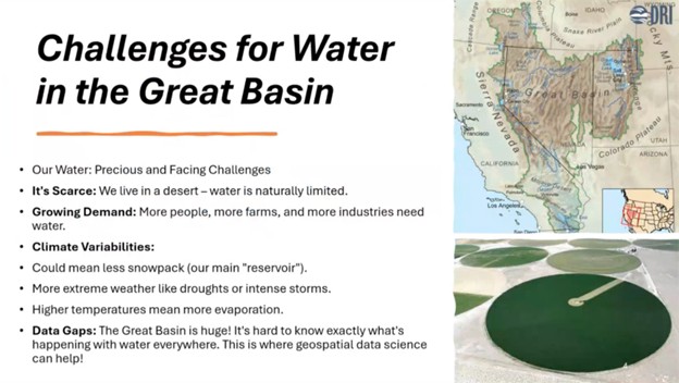 Graphic showing challenges for water in the Great Basin.